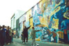 Bob and Cre8 Point out details on wall